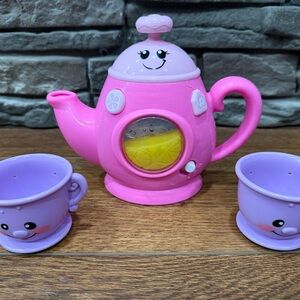 Vintage Pink and Purple Teapot Playset